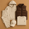 Men’s 5-Piece Puffer Vest & Hoodie Set