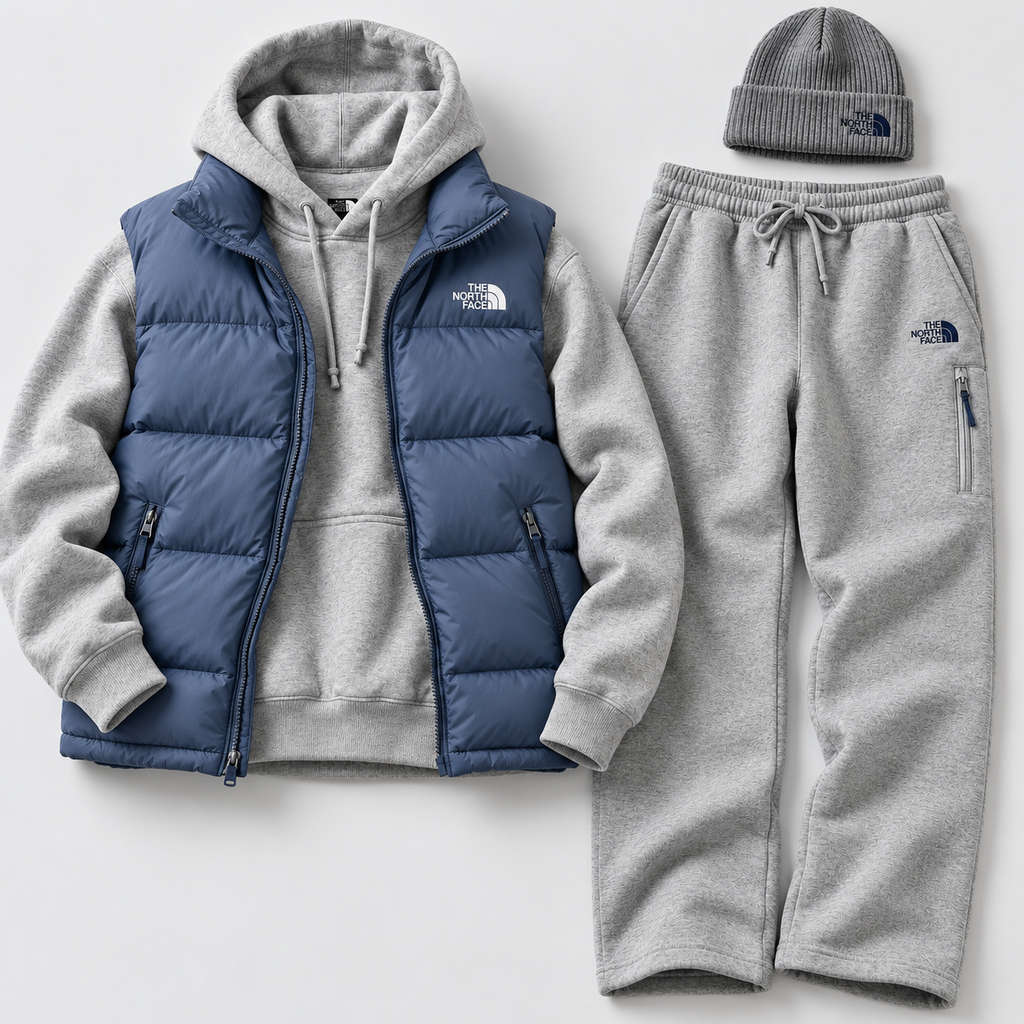 Casual Vest  Jacket Set