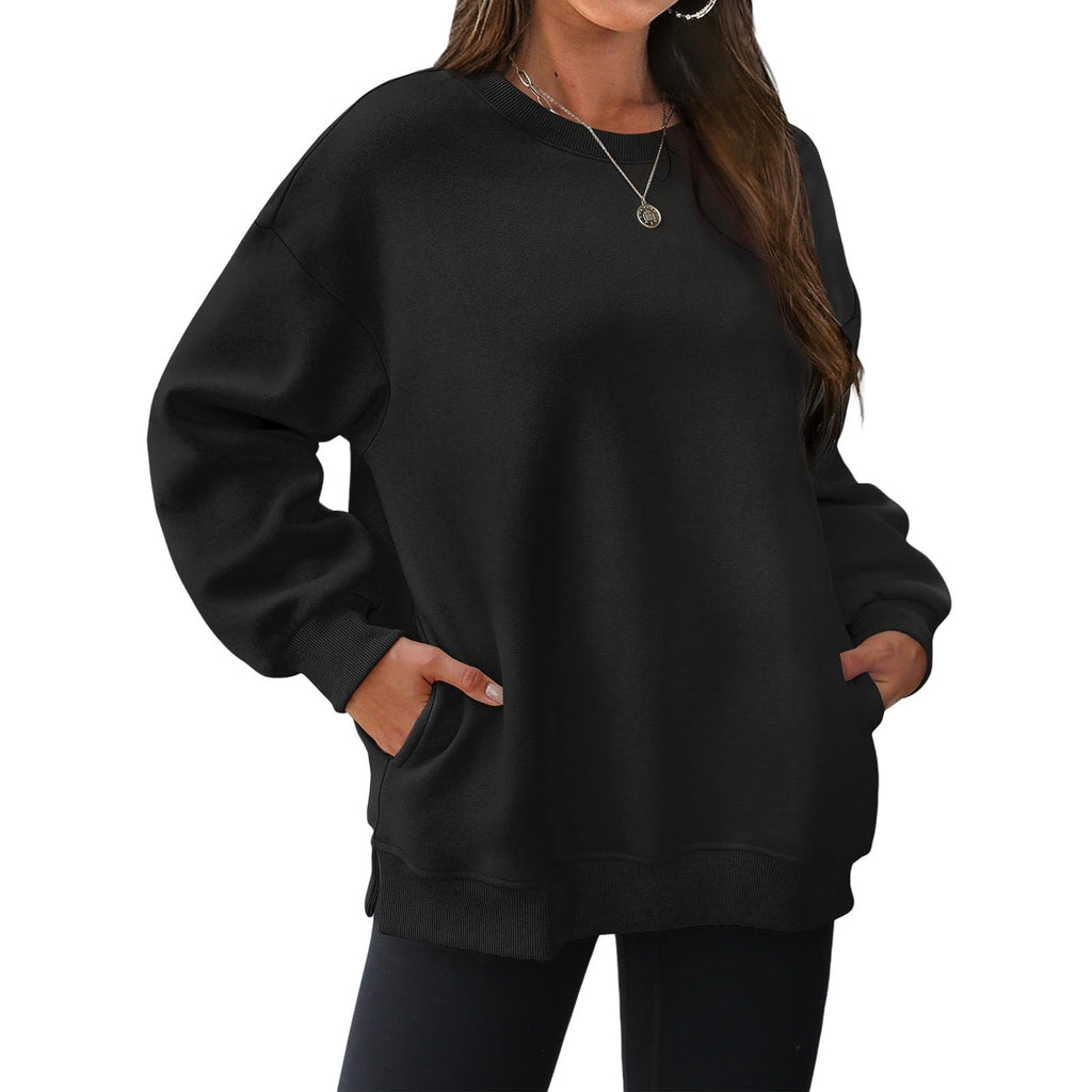 Zrall Women's long-sleeve sweatshirt with fleece lining and extra thickness