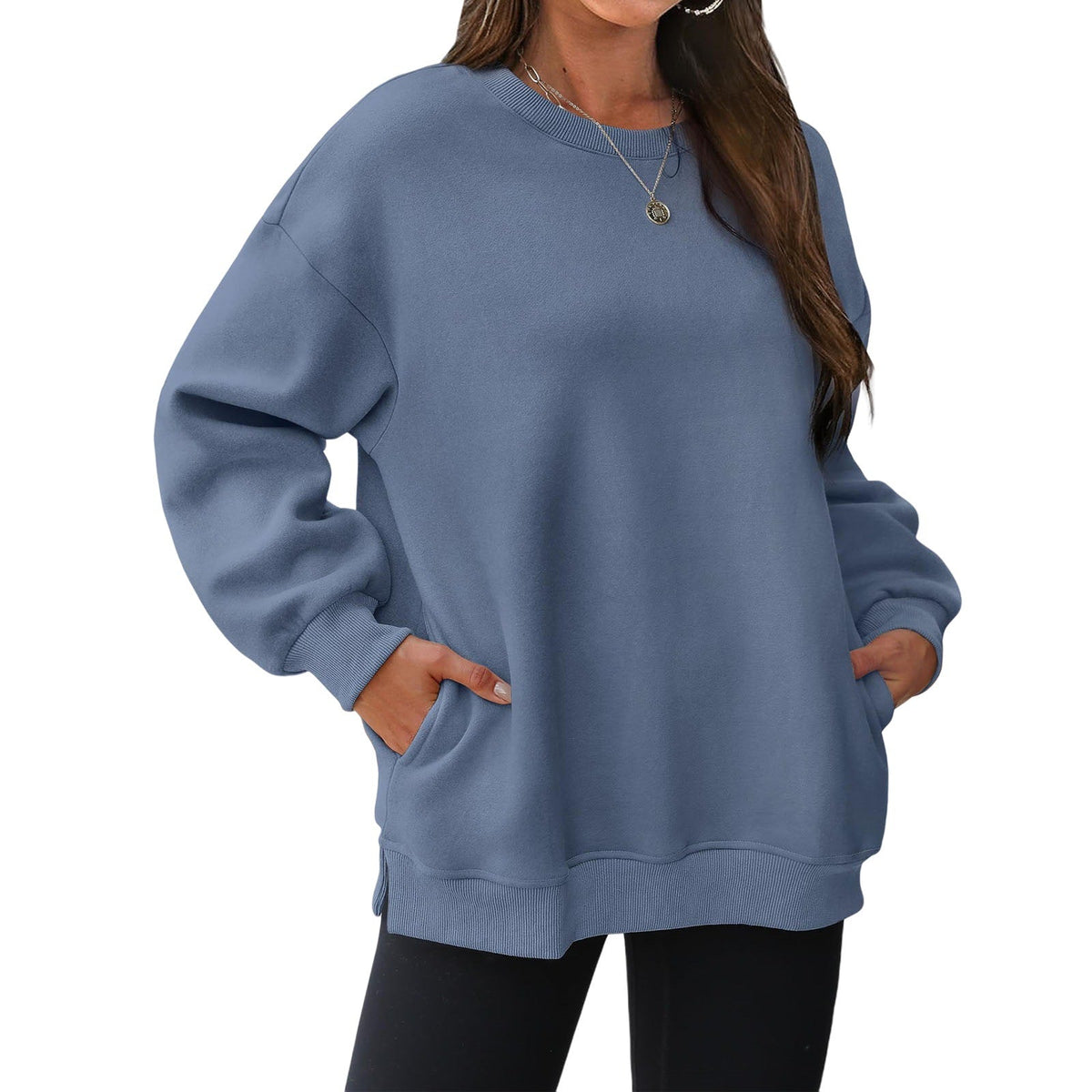 Zrall Women's long-sleeve sweatshirt with fleece lining and extra thickness