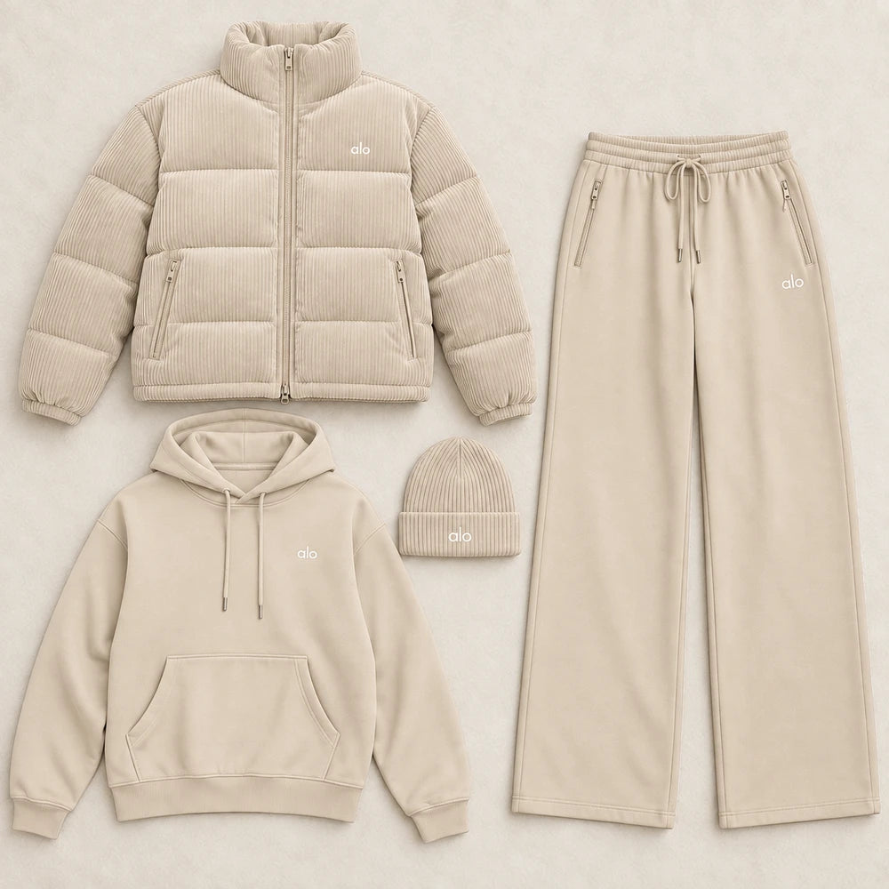 ALO Corduroy Down Jacket Set