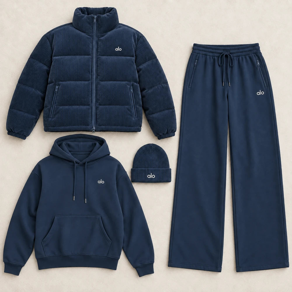 ALO Corduroy Down Jacket Set