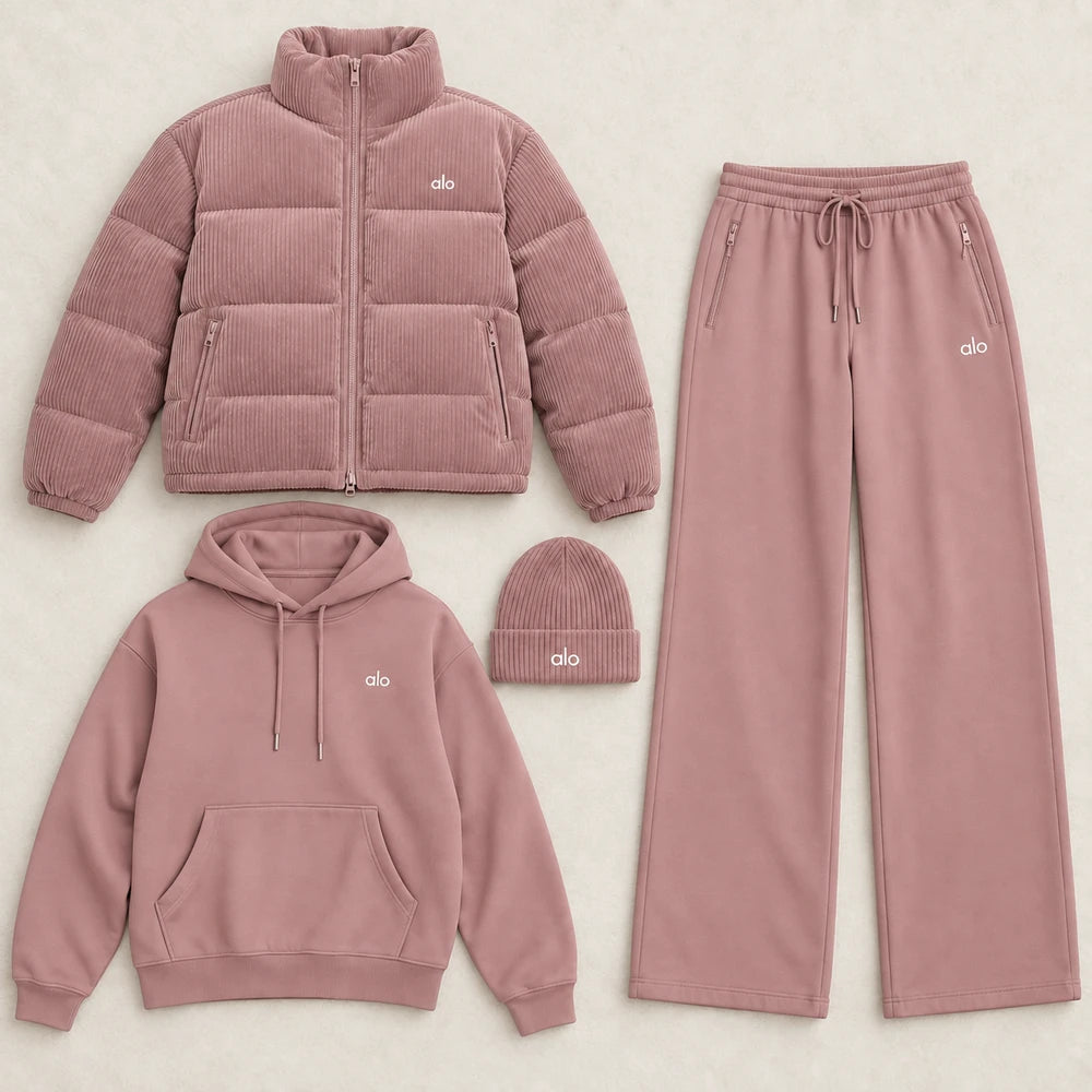 ALO Corduroy Down Jacket Set