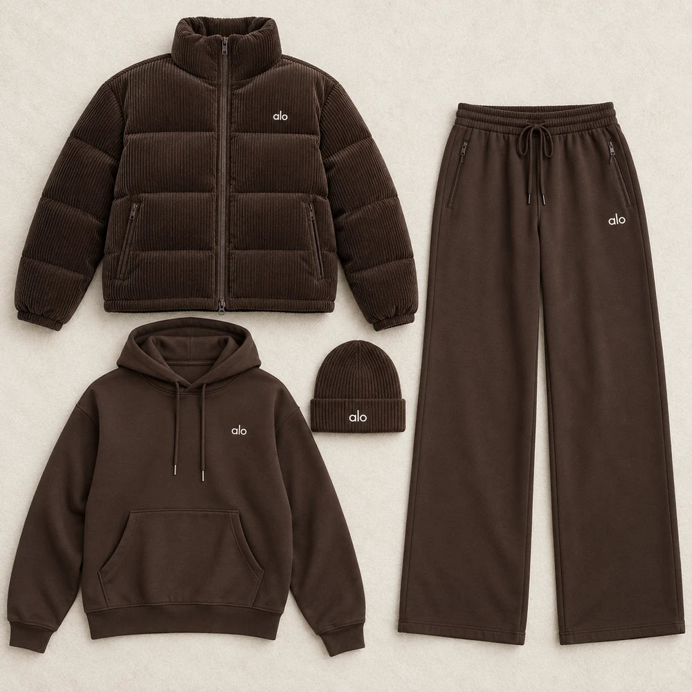 ALO Corduroy Down Jacket Set