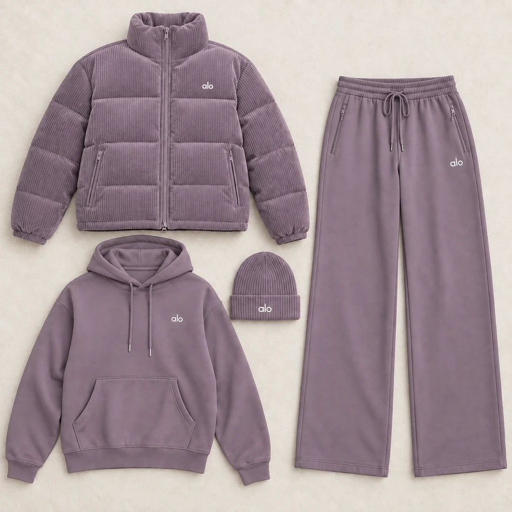 ALO Corduroy Down Jacket Set
