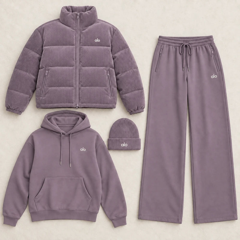 ALO Corduroy Down Jacket Set