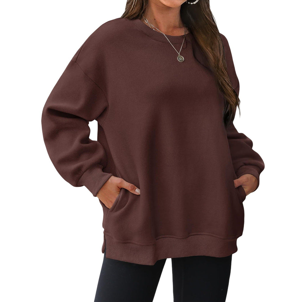 Zrall Women's long-sleeve sweatshirt with fleece lining and extra thickness