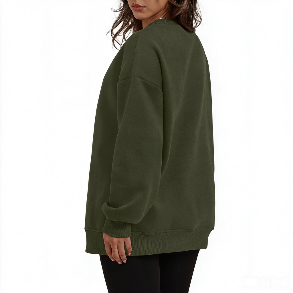 Zrall Women's long-sleeve sweatshirt with fleece lining and extra thickness