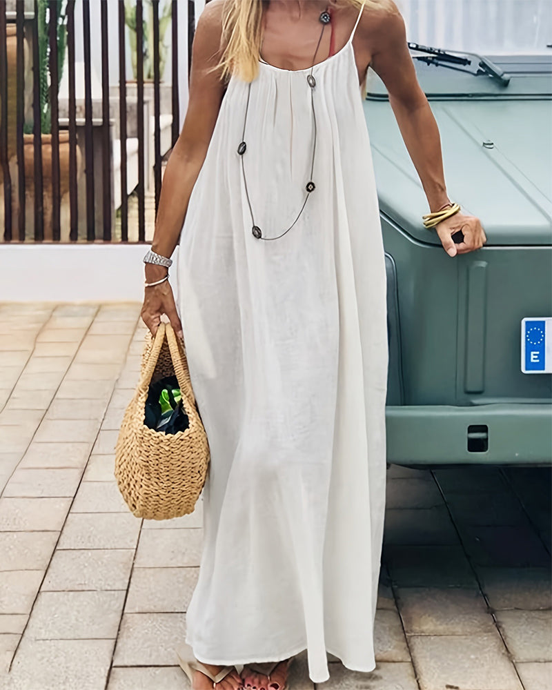 ☀️ Women's Solid Color Backless Cami Dress-lln