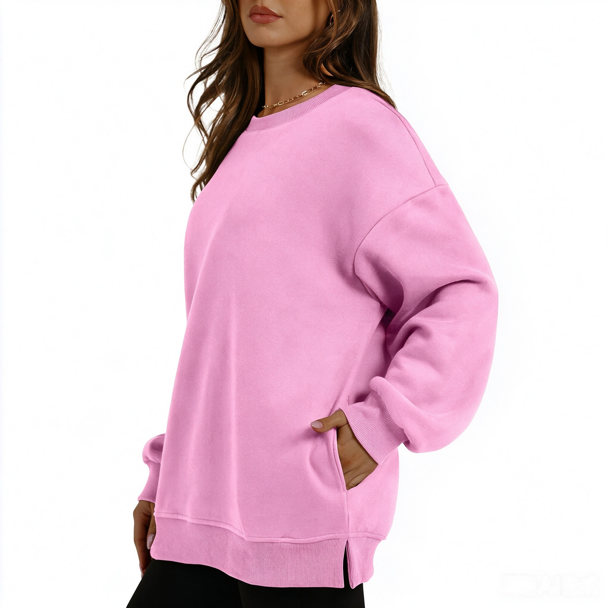 Zrall Women's long-sleeve sweatshirt with fleece lining and extra thickness