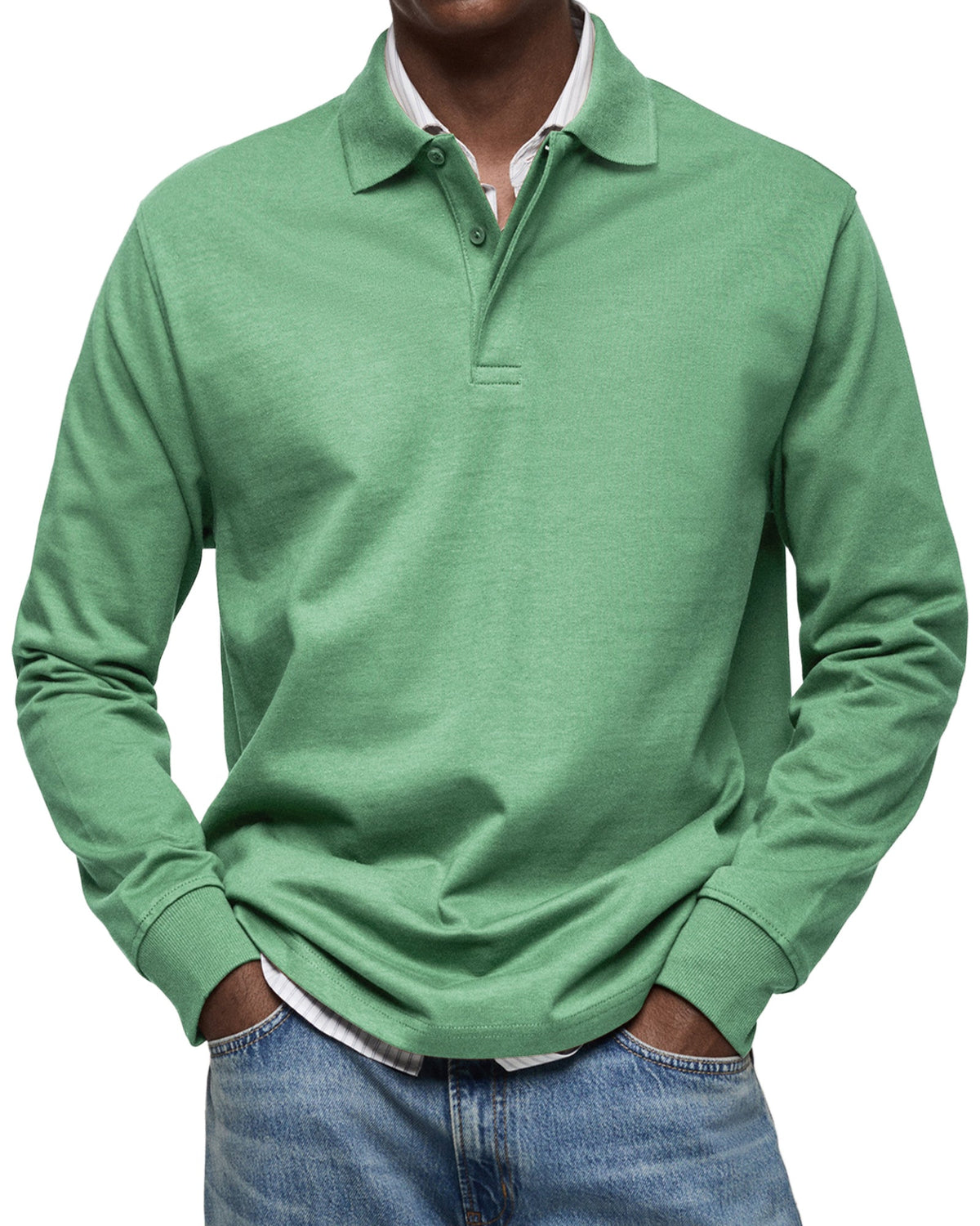 Men's Long-sleeved Polo Shirt
