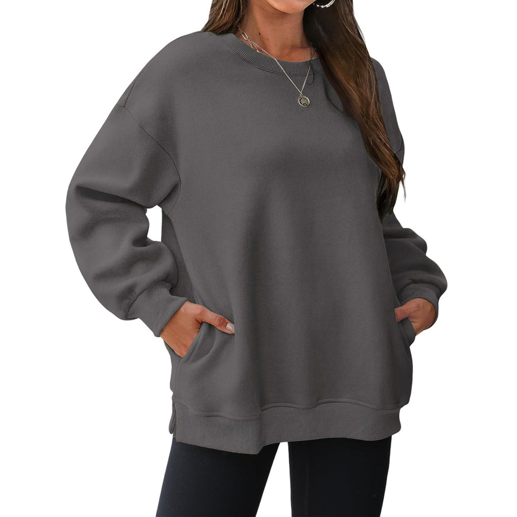 Zrall Women's long-sleeve sweatshirt with fleece lining and extra thickness