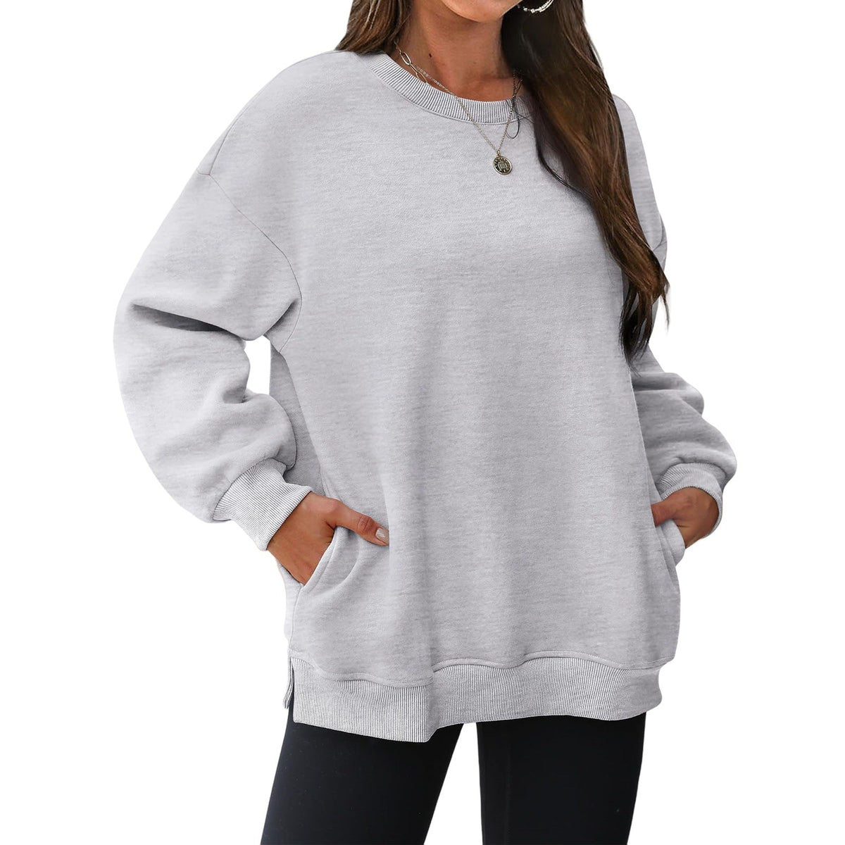 Zrall Women's long-sleeve sweatshirt with fleece lining and extra thickness