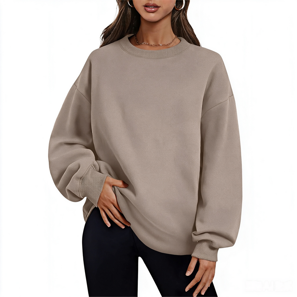 Zrall Women's long-sleeve sweatshirt with fleece lining and extra thickness