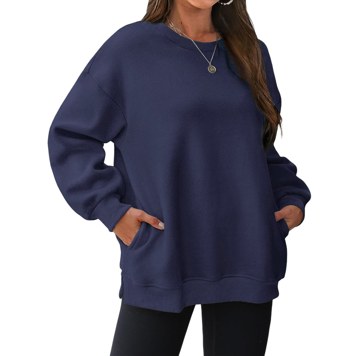 Zrall Women's long-sleeve sweatshirt with fleece lining and extra thickness