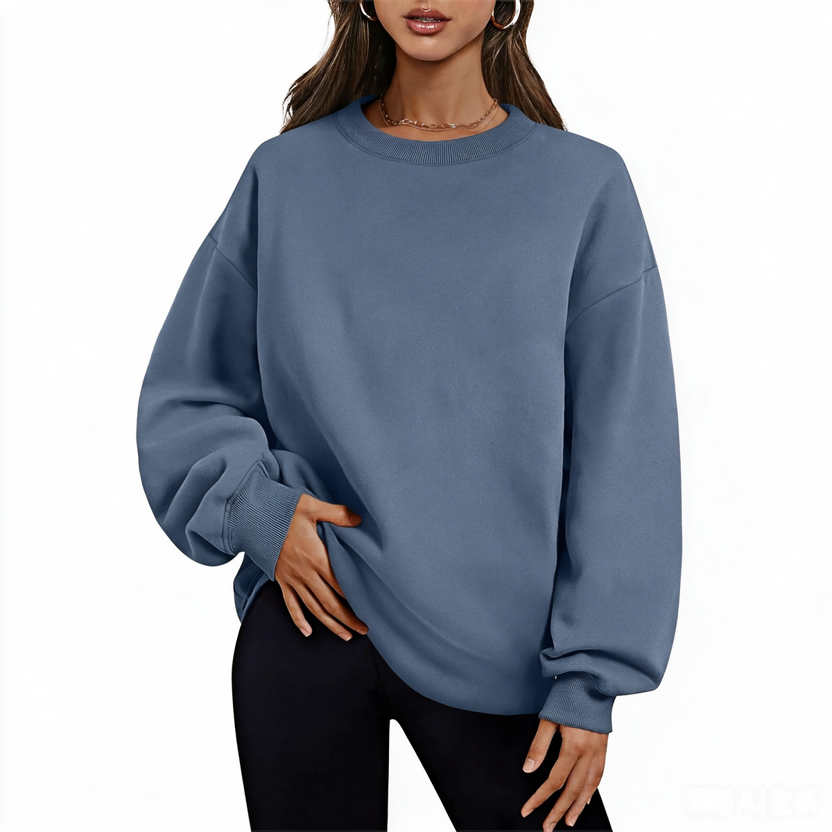 Zrall Women's long-sleeve sweatshirt with fleece lining and extra thickness