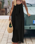 ☀️ Women's Solid Color Backless Cami Dress-lln
