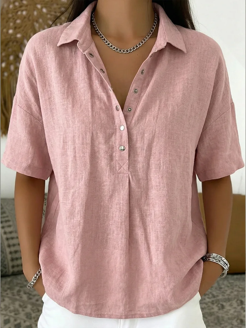 Blouse with collar and buttons
