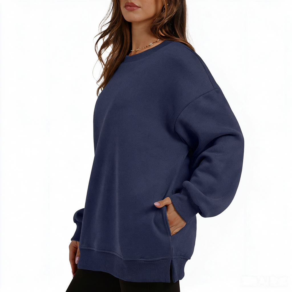 Zrall Women's long-sleeve sweatshirt with fleece lining and extra thickness