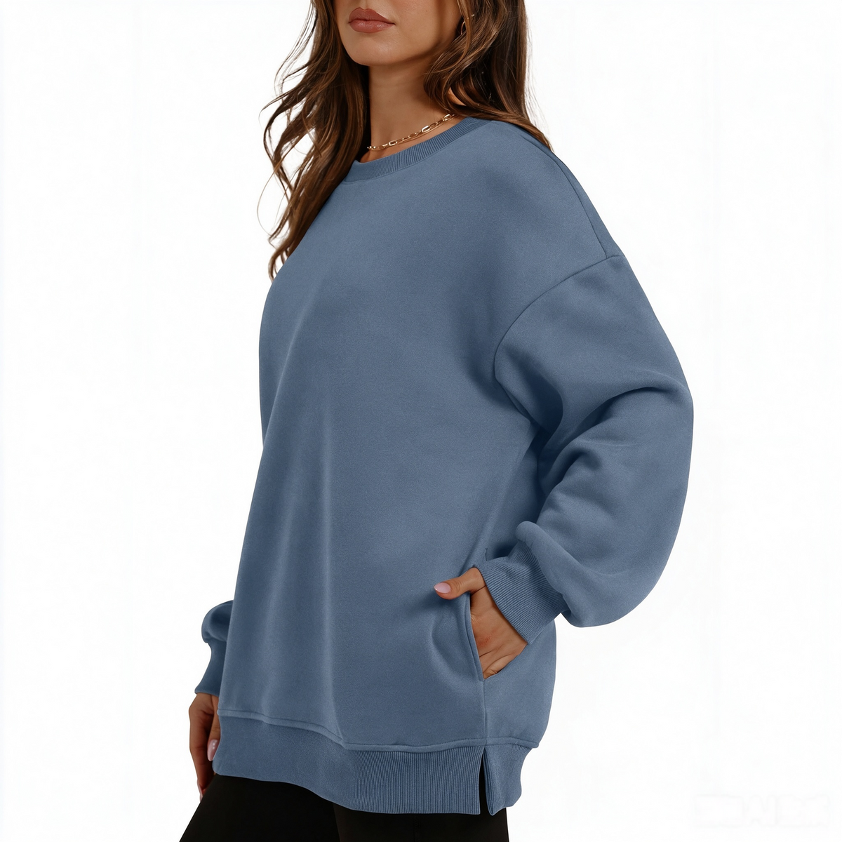 Zrall Women's long-sleeve sweatshirt with fleece lining and extra thickness