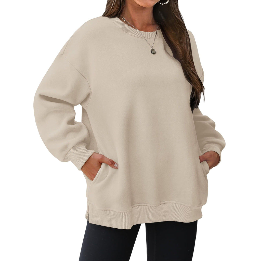 Zrall Women's long-sleeve sweatshirt with fleece lining and extra thickness