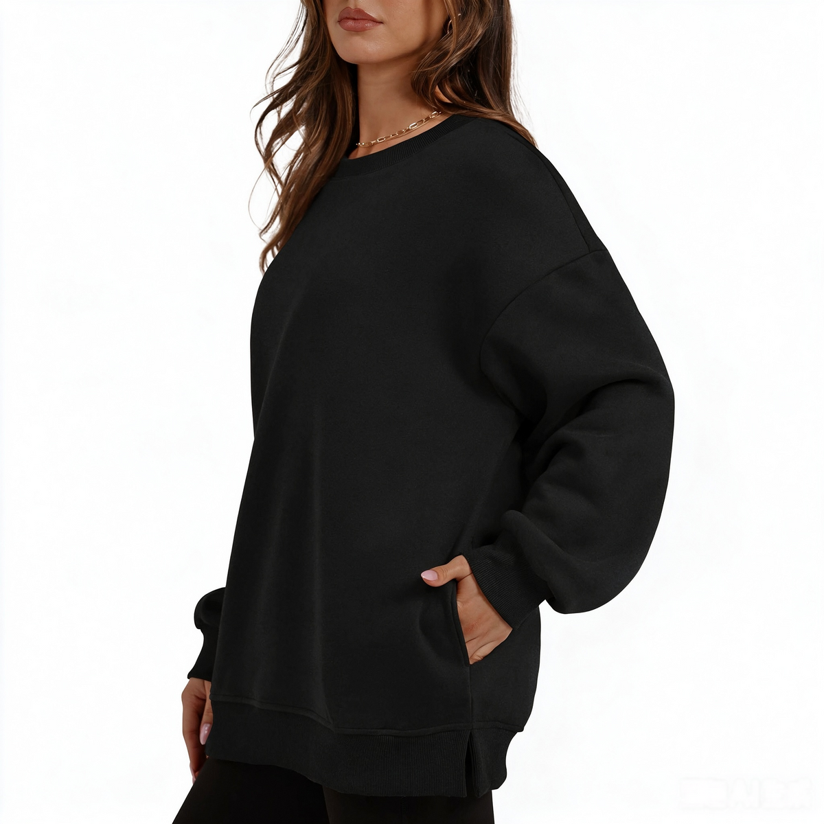 Zrall Women's long-sleeve sweatshirt with fleece lining and extra thickness