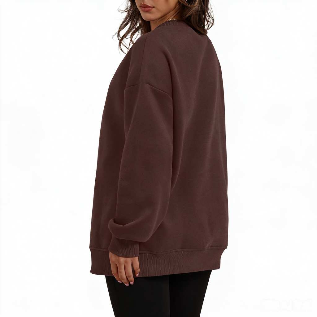 Zrall Women's long-sleeve sweatshirt with fleece lining and extra thickness