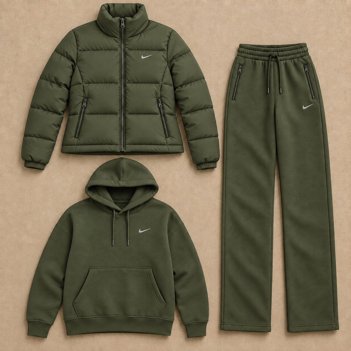 Men's NK Goose Down Warm and Comfortable Set