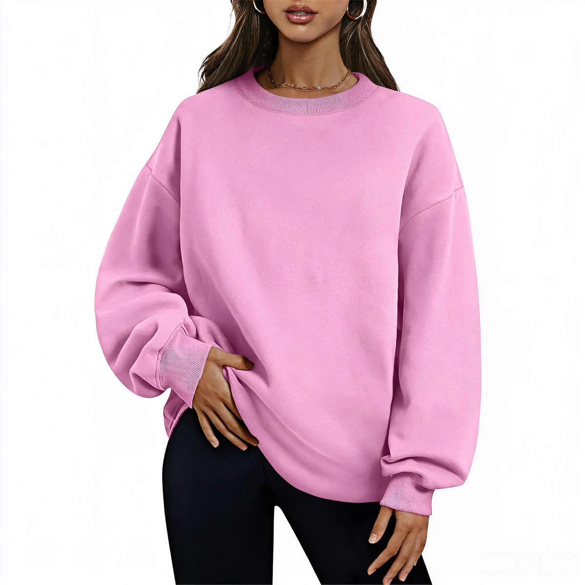Zrall Women's long-sleeve sweatshirt with fleece lining and extra thickness