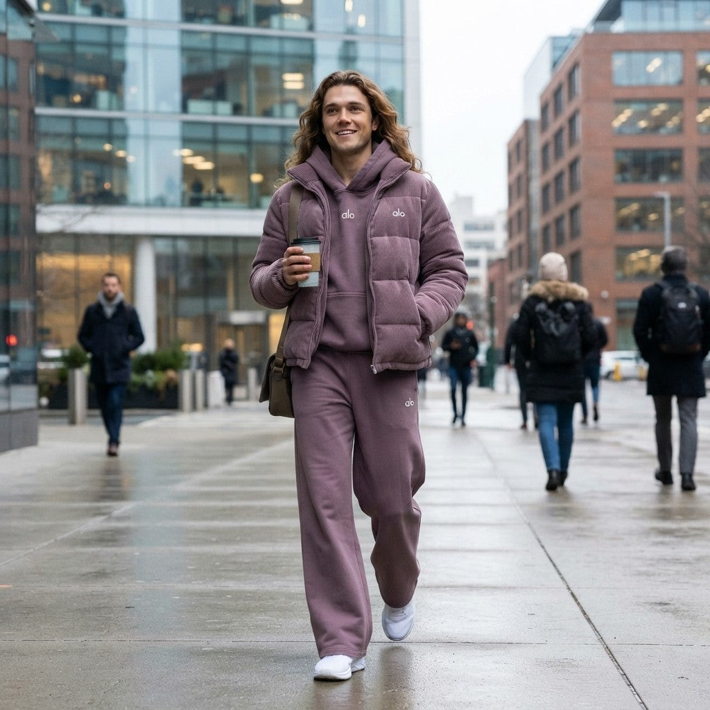 ALO Corduroy Down Jacket Set