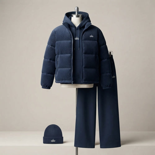 ALO Corduroy Down Jacket Set